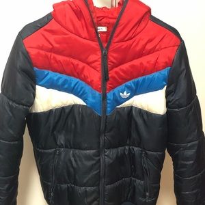 Adidas colorblock puffer jacket